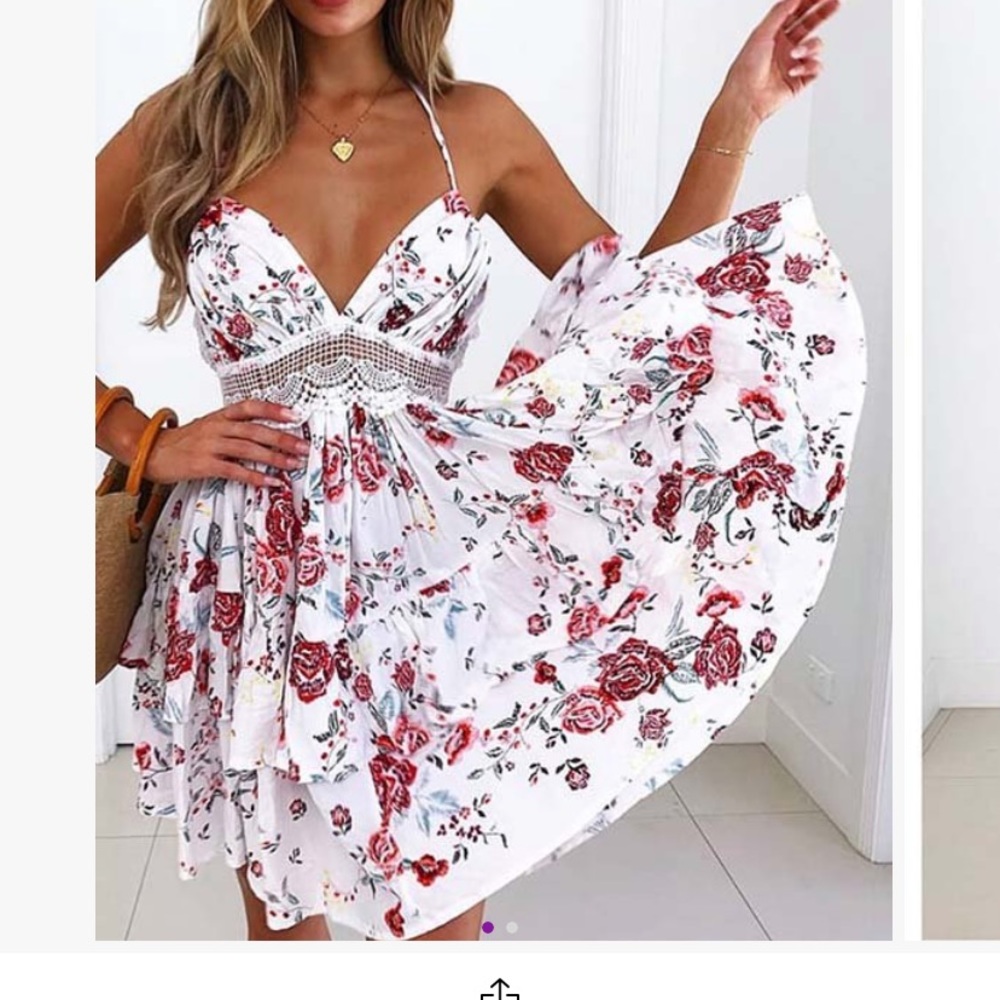 White floral dress size small NWT